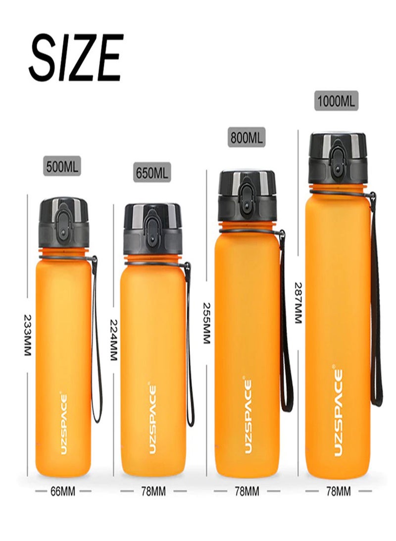 UZSPACE Sports Water Bottle Bpa Free Portable Leakproof Plastic Drinkaware Tour Gym Colorful Hi Grade Eco Friendly Direct Drinking Bottle - Image 5