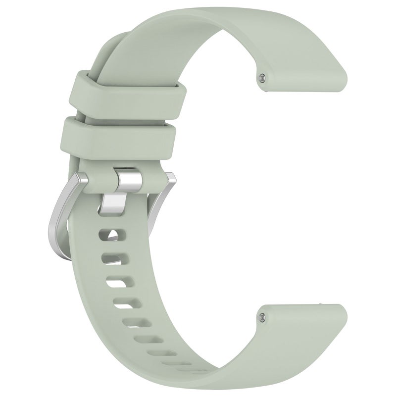 erorex For Xiaomi Watch 2 Liquid Glossy Silver Buckle Silicone Watch Band(Green) - Image 4