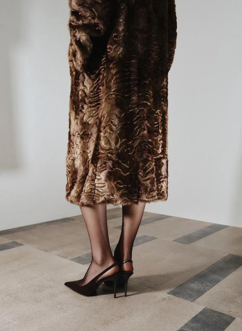 MANGO Velvet heeled shoes