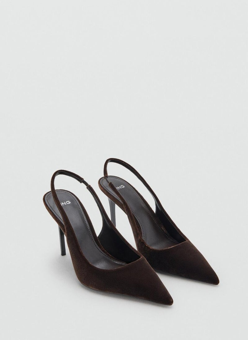 MANGO Velvet heeled shoes - Image 3