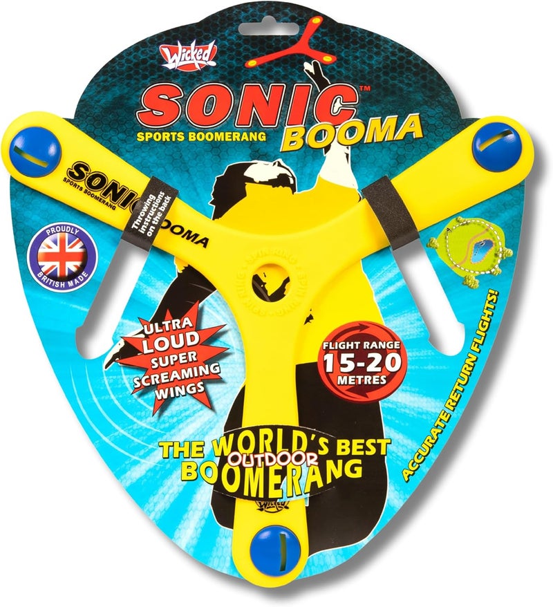 WICKED Sonic Booma - The World's Best Outdoor Boomerang. Ultra Loud Whistle in Flight! Guaranteed Return Flights/Special Memorang Polymer Made. 1 Random Color - Image 4