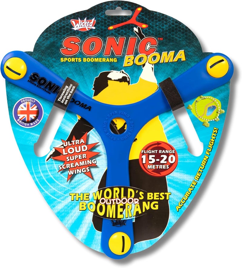 WICKED Sonic Booma - The World's Best Outdoor Boomerang. Ultra Loud Whistle in Flight! Guaranteed Return Flights/Special Memorang Polymer Made. 1 Random Color - Image 2