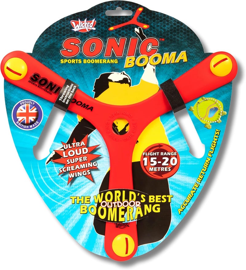 WICKED Sonic Booma - The World's Best Outdoor Boomerang. Ultra Loud Whistle in Flight! Guaranteed Return Flights/Special Memorang Polymer Made. 1 Random Color - Image 3