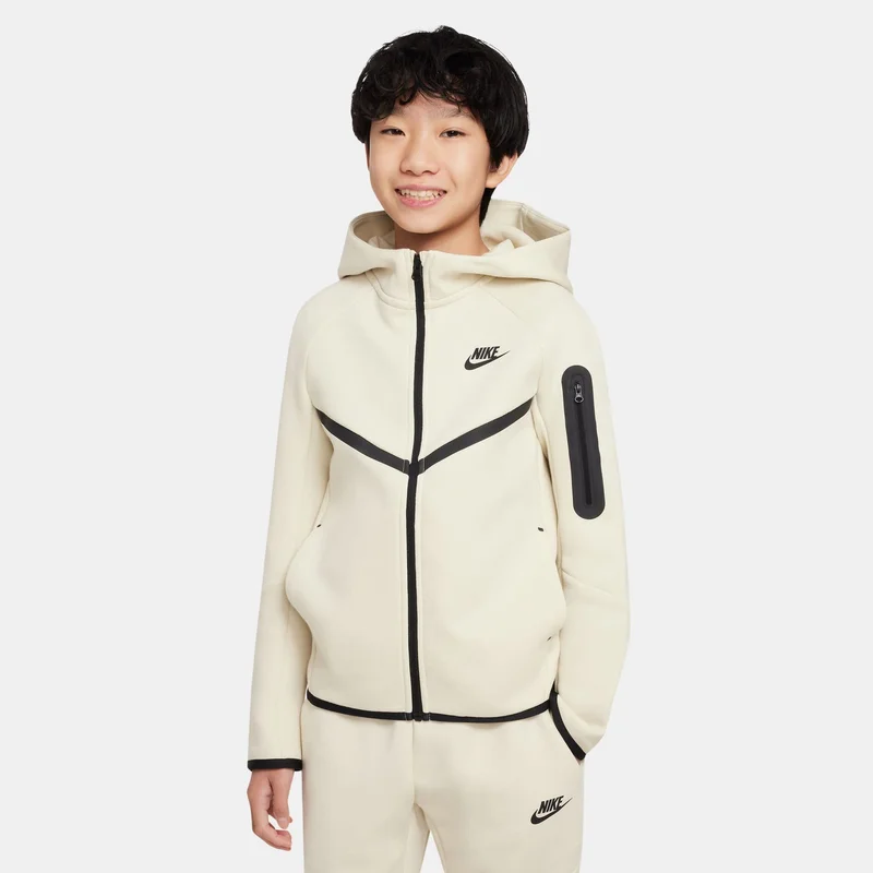 نايكي هودي رياضي للأطفال بسحاب كامل من قماش التك فليس