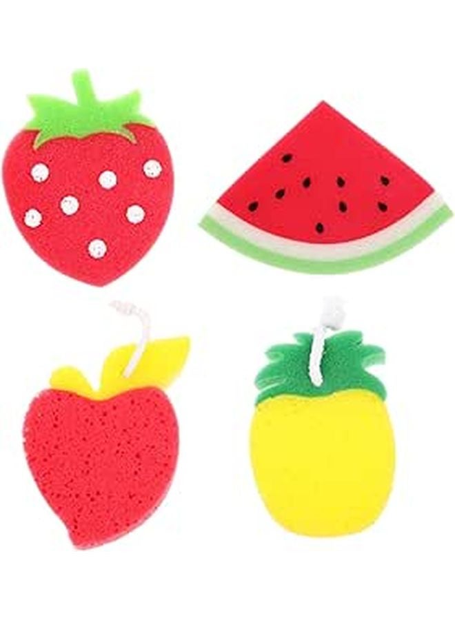 Fruit Shaped Kitchen Sponges 4 Pack Dish Cleaning Sponges Lightweight - Image 1