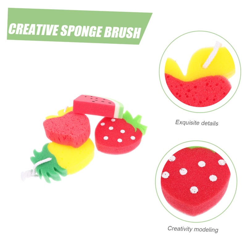 Fruit Shaped Kitchen Sponges 4 Pack Dish Cleaning Sponges Lightweight - Image 4