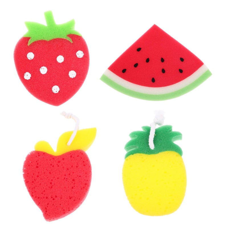 Fruit Shaped Kitchen Sponges 4 Pack Dish Cleaning Sponges Lightweight - Image 2