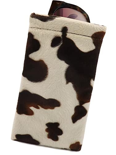 MyEyeglassCase Women Soft Sunglasses Case Squeeze Top | Large Eyeglass case Pony Animal Print | Oversized Glasses Case Holder Pouch | Passport Holder - Earbud & Phone Charger Storage Case (CT8 Pony1) - Image 1