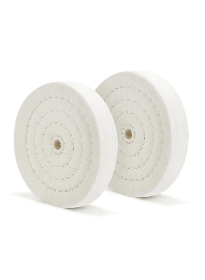 SCOTTCHEN Extra Thick Buffing Polishing Wheel 6 inch (70 Ply) for Bench Grinder Tool with 1/2" Arbor Hole 2 PCS - Image 1