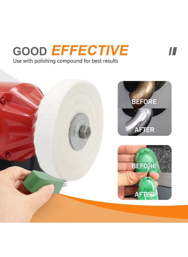 SCOTTCHEN Extra Thick Buffing Polishing Wheel 6 inch (70 Ply) for Bench Grinder Tool with 1/2" Arbor Hole 2 PCS - Image 5