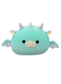 Squishmallows 12 inch Medium Plush StackablesMiles Teal Dragon , Officially Licensed Kellytoy Plush Toy, Colorful Soft Toy, Gift for Kids, Girls & Boys Washable Squishy Stuff Toy Multicolor All Age  - Image 1