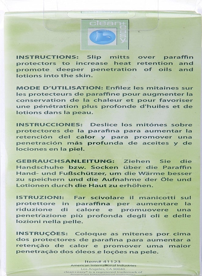 Clean + Easy Insulating Paraffin Foot Mitts - Thermal Terry Cloth Booties for Paraffin Wax Treatment, Cracked Heels Relief & Spa Pedicure, Reusable Cotton Socks for at-Home Foot Spa, 1 Pair - Image 2