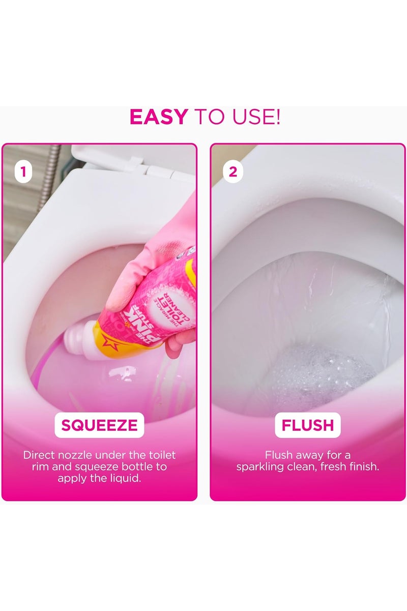 ذا بينك ستاف جل منظف للمرحاض، يزيل البقع والرواسب الكلسية، 750مل - Image 4