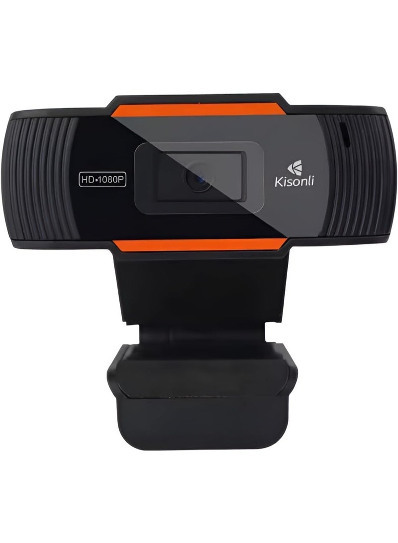 كاميرا ويب HD-1085 HD 1080P مع ميكروفون مدمج - توصيل وتشغيل USB - دقة عالية - تدعم ويندوز 7/8/10 - اسودكاميرا ويب HD-1085 HD 1080P مع ميكروفون مدمج - توصيل وتشغيل USB - دقة عالية - تدعم ويندوز 7/8/10 - اسود - Image 1