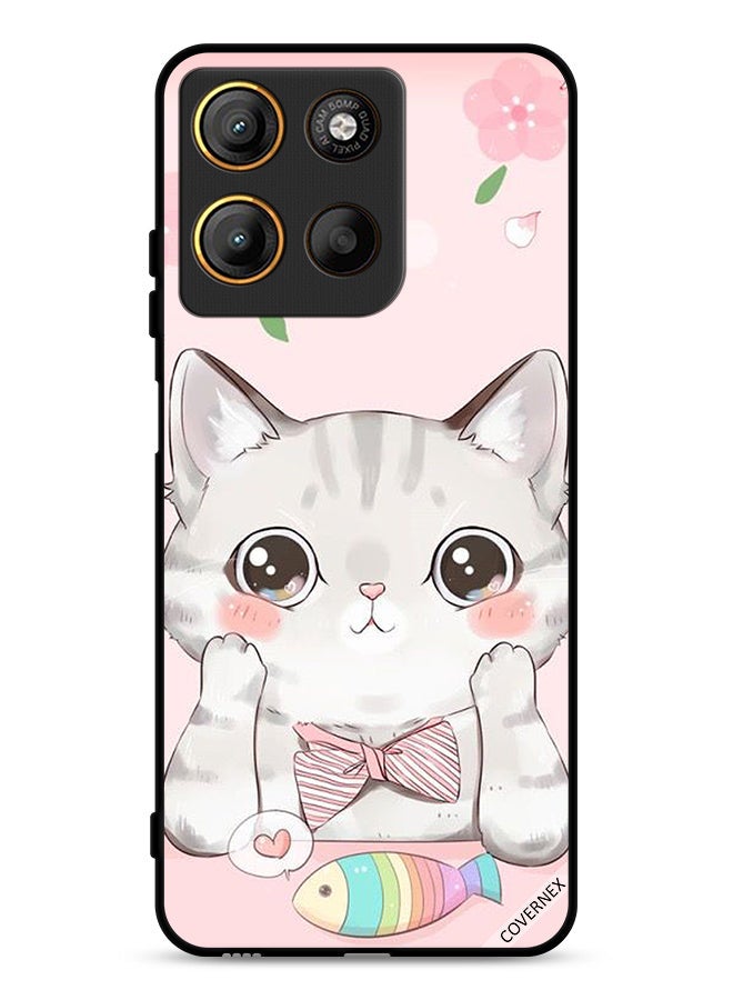 Covernex Motorola Moto G15 Protective Case Cover Cat Fish