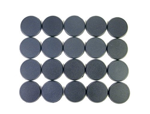 Hedral Value Pack of 20-32MM Round Black Miniature Model Bases for Tabletop or Miniature Wargames - Image 2
