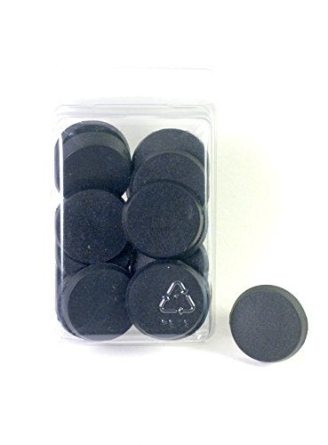 Hedral Value Pack of 20-32MM Round Black Miniature Model Bases for Tabletop or Miniature Wargames - Image 5