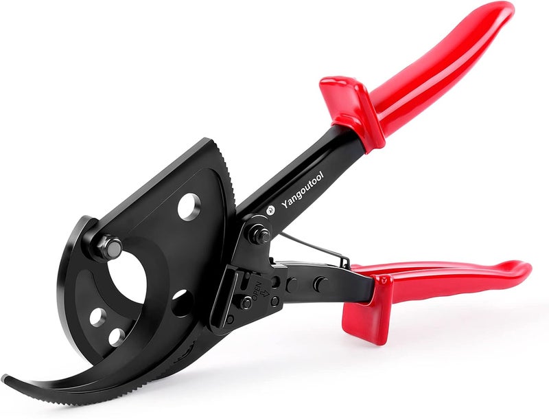 Yangoutool Store Ratcheting Cable Cutters up to 400mm² /Φ22.5mm/Φ0.89 inches Heavy Duty Aluminum Copper Ratchet Wire Cutter for Cutting Electrical Wire - Image 1