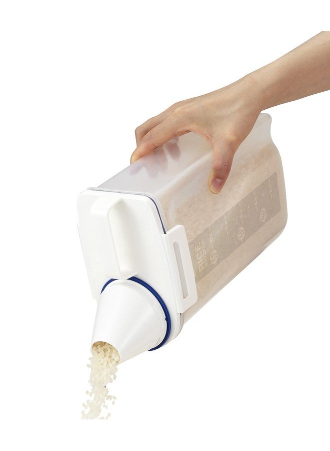 Asvel 7509 Rice Container Bin with Pour Spout Plastic Clear 2KG - Image 2