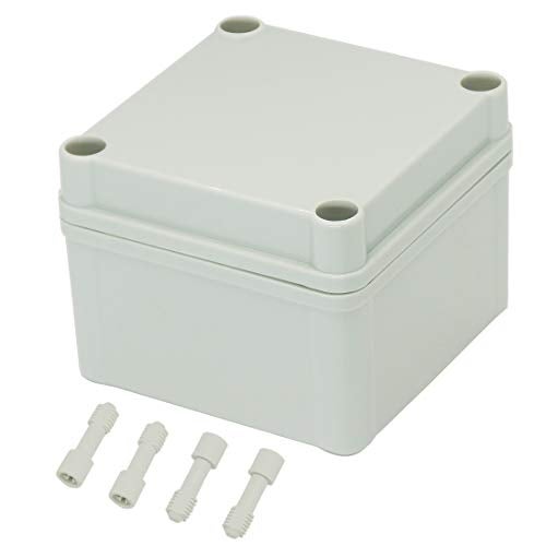 Zulkit Junction Box ABS Plastic Dustproof Waterproof IP67 Junction Boxes Universal Electrical Project Enclosure DIY Electronic Project Box Grey 3.94 x 3.94 x 2.95 inch (100 x 100 x 75 mm) - Image 1