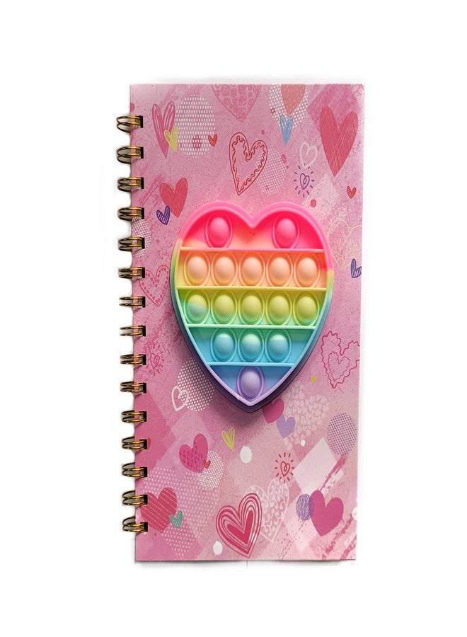 Definite مفكرة ديفينيت آرت بوب إت بغلاف مقوى وسلك معدني، مقاس A5، 160 صفحة، مفكرة للأطفال للعب والتعلم (هارت بوب إت) - Image 2