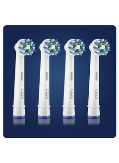 Oral-B 4-Piece Cross Action Replacement Brush Head White/Blue/Green  - Image 4
