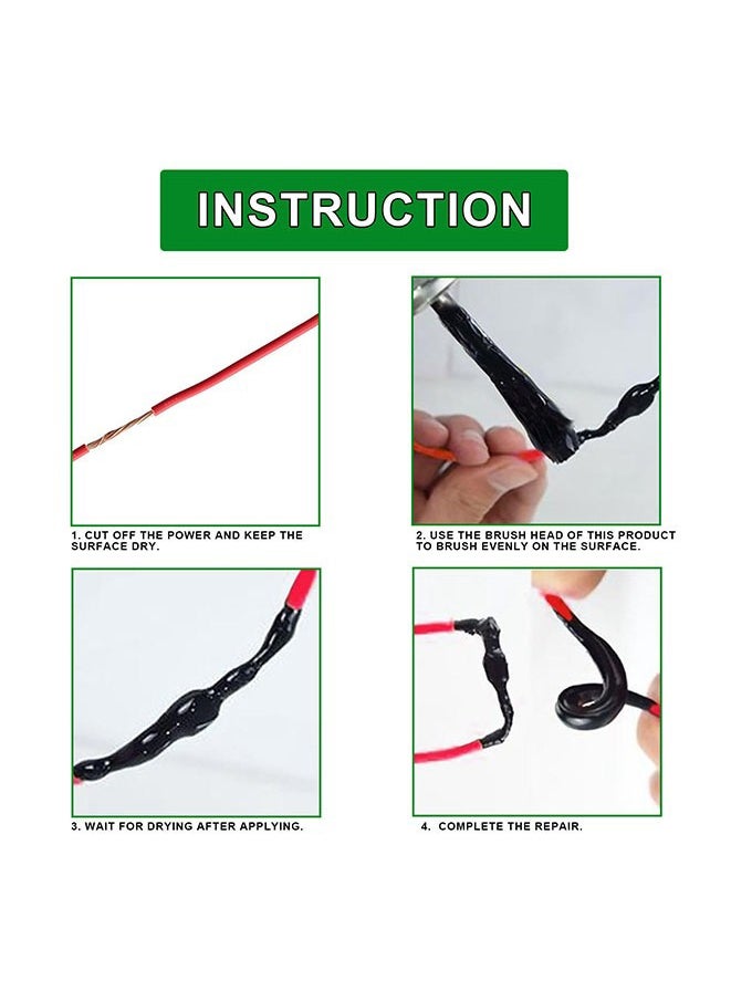 Generic Waterproof Liquid Electrical Tape Insulating Tape Repair Rubber Electrical Wire Cable Liquid Insulation Paste Coat Fix Line Glue（125ML）  - Image 4