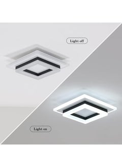 XiuWoo LED Ceiling Light, 15W Modern Ceiling Lamp, Square LED Ceiling Lights for Bedroom Hallway Office Kitchen Living Room, Cold White 6500K  - Image 2