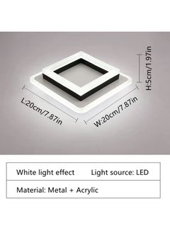 XiuWoo LED Ceiling Light, 15W Modern Ceiling Lamp, Square LED Ceiling Lights for Bedroom Hallway Office Kitchen Living Room, Cold White 6500K  - Image 3