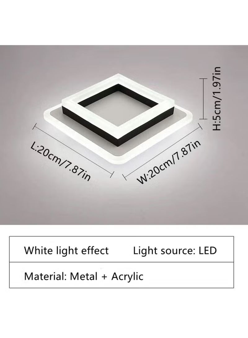 XiuWoo LED Ceiling Light, 15W Modern Ceiling Lamp, Square LED Ceiling Lights for Bedroom Hallway Office Kitchen Living Room, Cold White 6500K  - Image 3