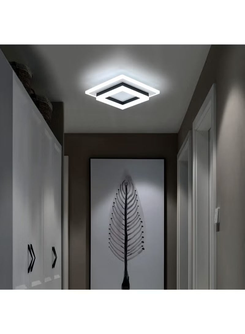 XiuWoo LED Ceiling Light, 15W Modern Ceiling Lamp, Square LED Ceiling Lights for Bedroom Hallway Office Kitchen Living Room, Cold White 6500K  - Image 4
