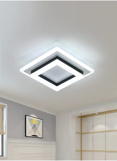 XiuWoo LED Ceiling Light, 15W Modern Ceiling Lamp, Square LED Ceiling Lights for Bedroom Hallway Office Kitchen Living Room, Cold White 6500K  - Image 1