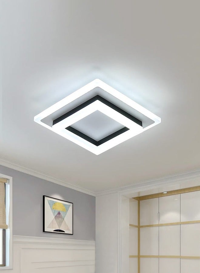 XiuWoo LED Ceiling Light, 15W Modern Ceiling Lamp, Square LED Ceiling Lights for Bedroom Hallway Office Kitchen Living Room, Cold White 6500K  - Image 1