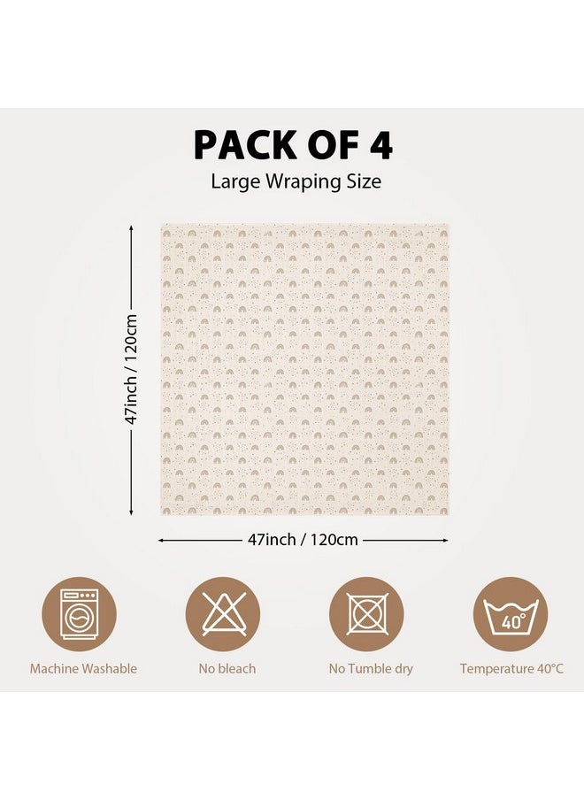 Yoofoss Muslin Swaddle Blankets, 4-Pack Receiving Blankets for Baby Boys and Girls, 47 x 47 Inches Baby Blankets Neutral Swaddle Wrap 70% Rayon from Bamboo and 30% Cotton - pzsku/Z989BBB1C82976C9C71A6Z/45/_/1737031217/afc9379f-9096-4513-b903-83111de27ad7