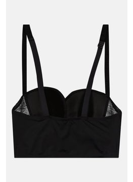 UNDIZ Women Textured Padded Bra, Black  - Image 2