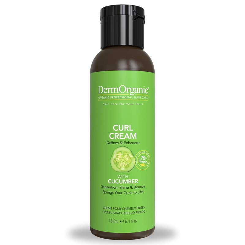 DermOrganic Curl Cream for Hair  Separate  Define for Bounce  Shine 5 floz