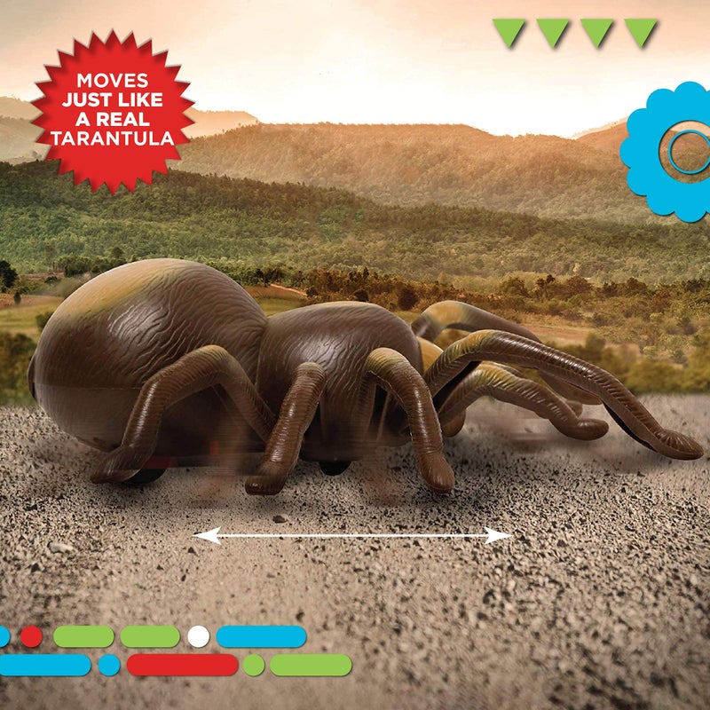 Discoveryâ„¢ RC Tarantula Spider â€“ Remote Control Toy Spider with Realistic Movement, Red LED Eyes & Wriggling Legs | Prank Gift for Boys Girls & Bug Lovers| Fun Electronic Animal Toy for Kids Ages 8+ - Image 5