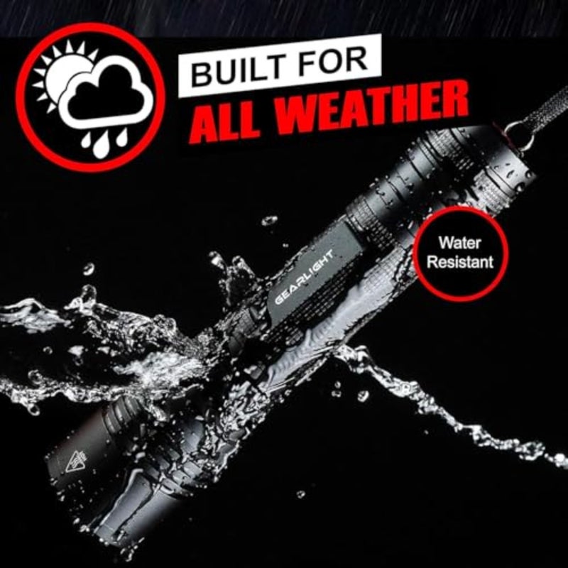 LED Flashlight High Lumens, Tactical Flashlight Batteries Not Included,Bright Handheld Flashlight for Camping, Hunting, Home, Security, Hiking, Walking at Night and Emergency Use - Image 4