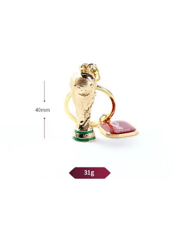 Football World Cup 2025 Gold Trophy Keychain Soccer Accessory Souvenir Keyholder Gift for Car Key Chain, 2 Pieces - Image 4