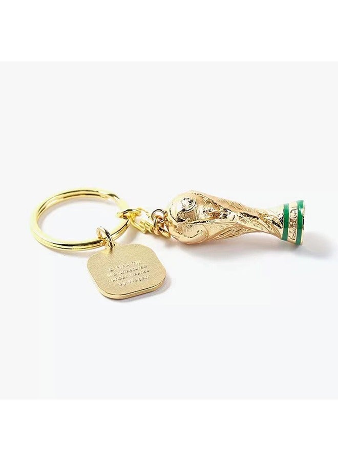 Football World Cup 2025 Gold Trophy Keychain Soccer Accessory Souvenir Keyholder Gift for Car Key Chain, 2 Pieces - Image 5