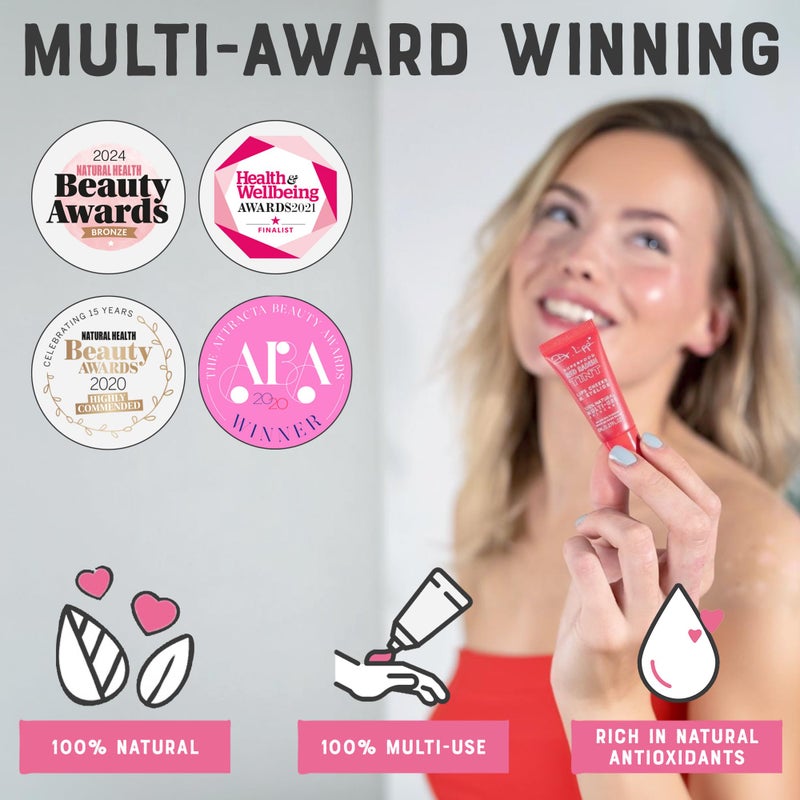 Dr. Lipp Superfood Lip Tint Red Redish 8ml â€“ 4-in-ONE Ultra Moisturising Tinted Lip Balm, Lip Gloss, Cheek Blush & Glossy Eyeshadow â€“ 100% Natural â€“ Fragrance & Cruelty Free - Image 2