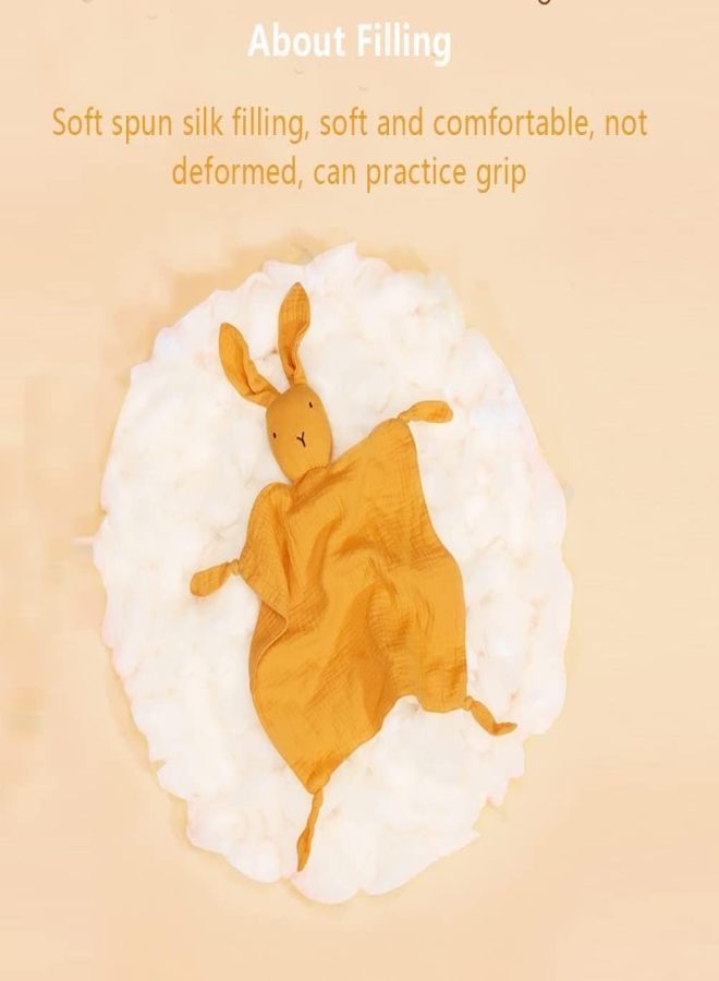 Pure cotton gauze soothing towel baby sleeping doll bunny soothing handkerchief (girls' rabbit shape) - Image 3