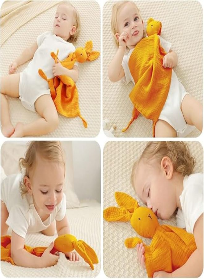 Pure cotton gauze soothing towel baby sleeping doll bunny soothing handkerchief (girls' rabbit shape) - Image 2
