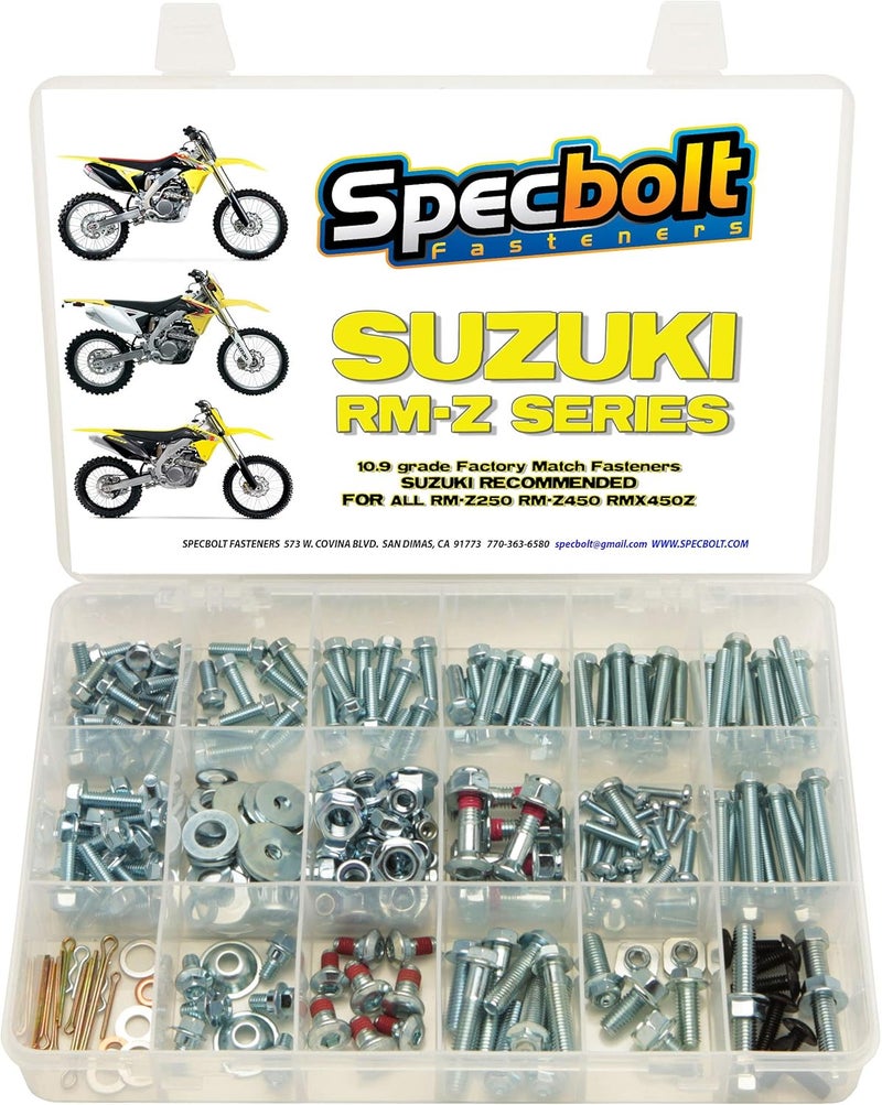 Specbolt Fasteners 250pc Suzuki RMZ 250/450 Bolt Kit for MX Dirtbike Maintenance - Image 1