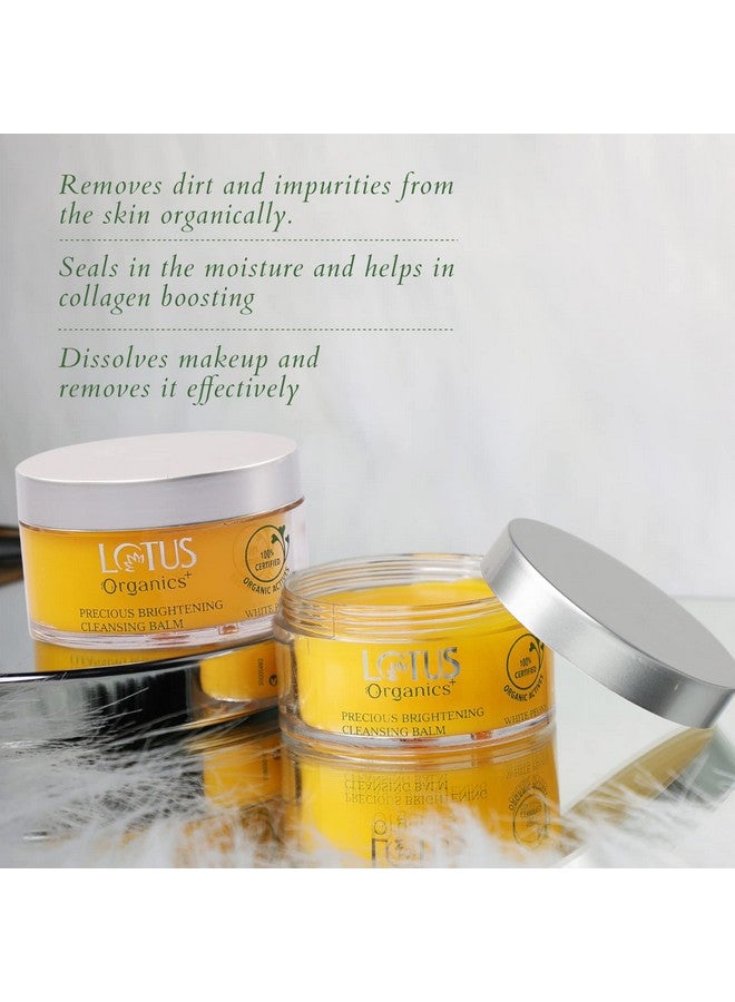 Lotus Organics+ Precious Brightening Cleansing Balm | 100% Organic White Peony | Sulphate & Paraben Free | All Skin Types | 50G  - Image 5