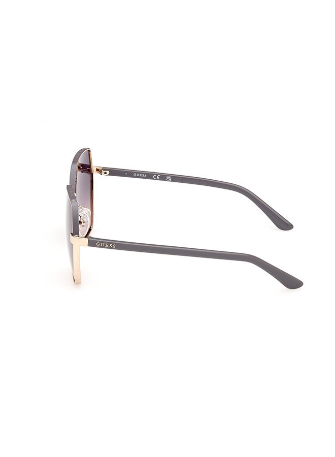 GUESS نظارة شمسية سداسية الشكل للنساء مع حماية من الأشعة فوق البنفسجية - GU0010832B60 - مقاس العدسة: 60 مم - Image 2