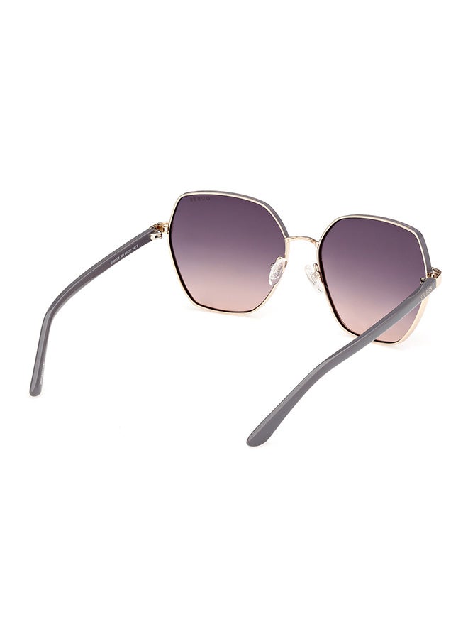 GUESS نظارة شمسية سداسية الشكل للنساء مع حماية من الأشعة فوق البنفسجية - GU0010832B60 - مقاس العدسة: 60 مم - Image 5