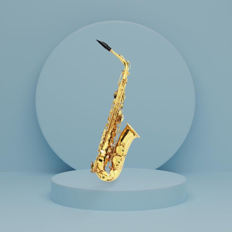 MegArya Professional High Grade Alto Saxophone - Gold Lacquered Complete Set - Image 3