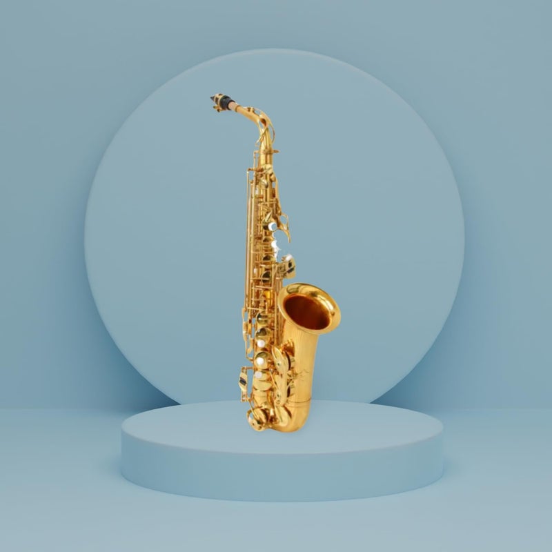 MegArya Professional High Grade Alto Saxophone - Gold Lacquered Complete Set - Image 1