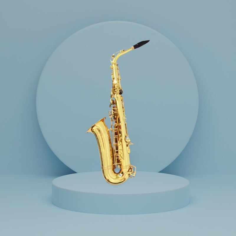 MegArya Professional High Grade Alto Saxophone - Gold Lacquered Complete Set - Image 2